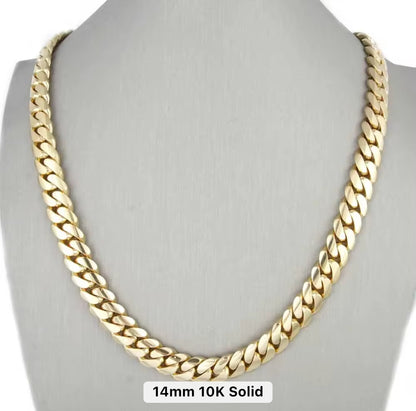 10k Yellow Gold Cuban Link Chains