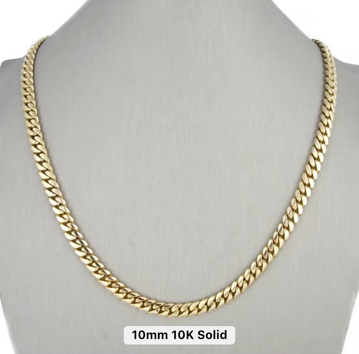 10k Yellow Gold Cuban Link Chains