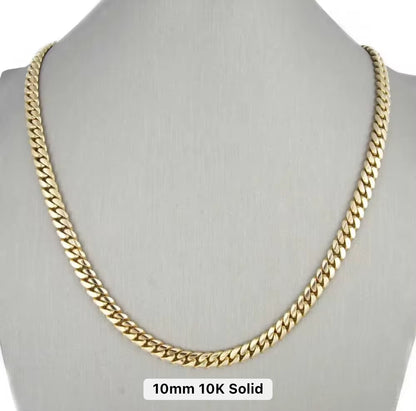 10k Yellow Gold Cuban Link Chains