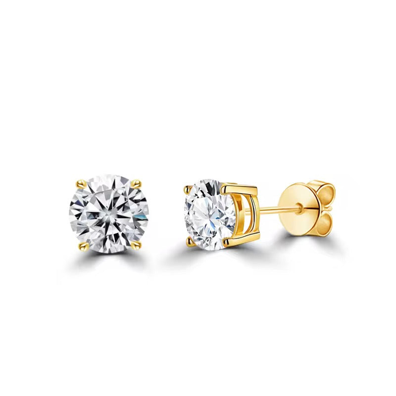 14k Gold 1.0CT Diamond Stud Earrings