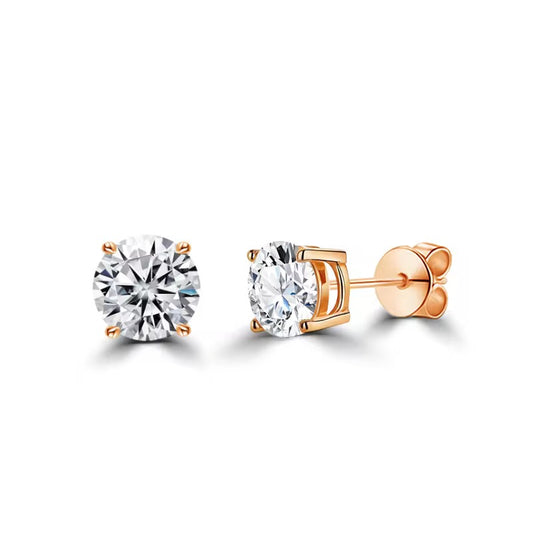 14k Gold 1.0CT Diamond Stud Earrings