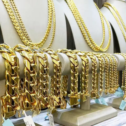 10k Yellow Gold Cuban Link Chains