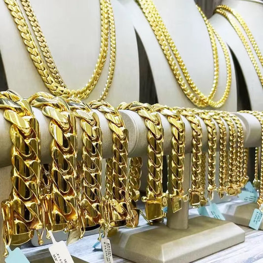 10k Yellow Gold Cuban Link Chains