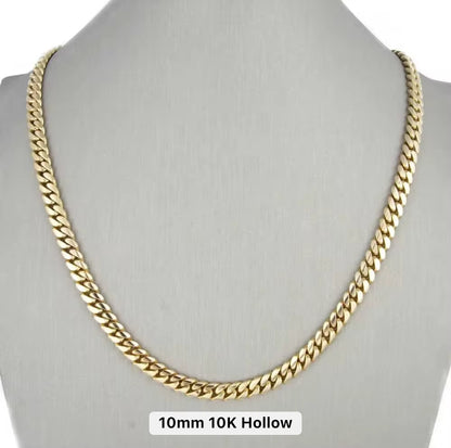 10k Yellow Gold Cuban Link Chains