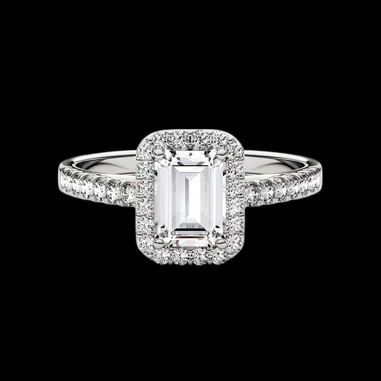 18k White Gold Diamond Engagement Ring