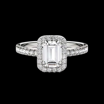 18k White Gold Diamond Engagement Ring