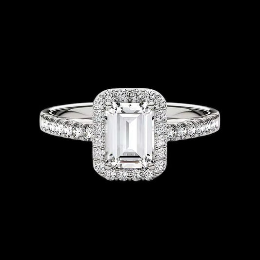18k White Gold Diamond Engagement Ring